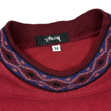 Load image into Gallery viewer, Late 80’s Stussy Pattern Mock Neck T-Shirt - M/L