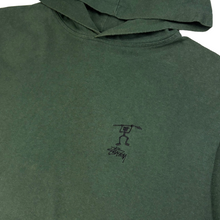 Load image into Gallery viewer, Late 80’s Stussy Warrior Man Hooded Long Sleeve T-Shirt - XL