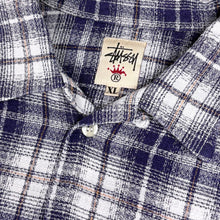 Load image into Gallery viewer, 90’s Stussy Woven Plaid Open Collar Short Sleeve Shirt - XL