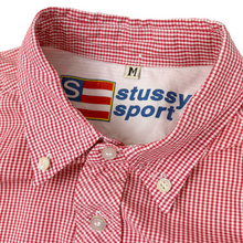 Load image into Gallery viewer, 90’s Stussy Sport Micro Check Long Sleeve Shirt - M/L