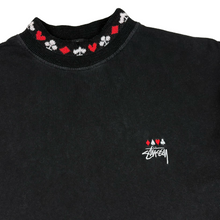 Load image into Gallery viewer, Late 80’s Stussy Full Deck Mock Neck T-Shirt - L