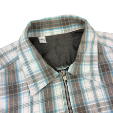 Load image into Gallery viewer, 1994 X-Large Plaid 1/2 Zip Long Sleeve Shirt - XL