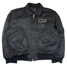Load image into Gallery viewer, 90’s NASA Nice and Safe Attitude MA-2 Bomber Jacket - XL