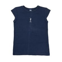 Load image into Gallery viewer, Early 00’s Stussy Cat Cap Sleeve Women’s T-Shirt - S