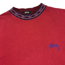 Load image into Gallery viewer, Late 80’s Stussy Pattern Mock Neck T-Shirt - M/L